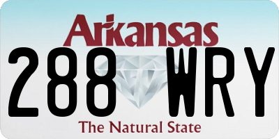 AR license plate 288WRY