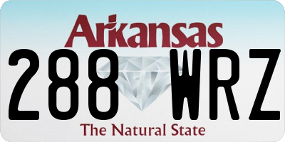AR license plate 288WRZ
