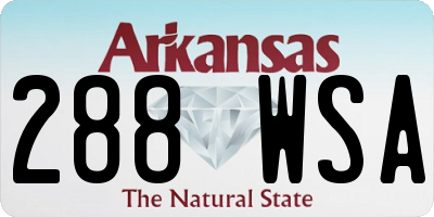 AR license plate 288WSA