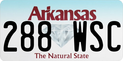 AR license plate 288WSC