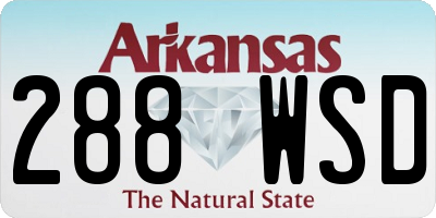 AR license plate 288WSD
