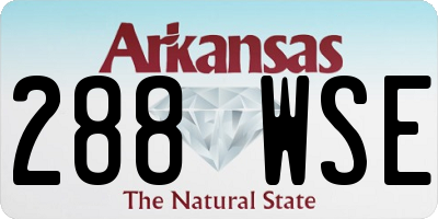 AR license plate 288WSE