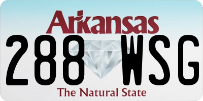 AR license plate 288WSG
