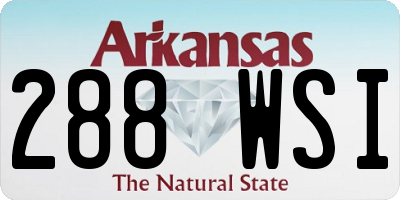 AR license plate 288WSI