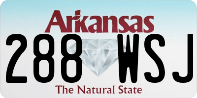 AR license plate 288WSJ