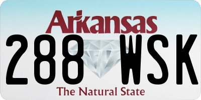 AR license plate 288WSK