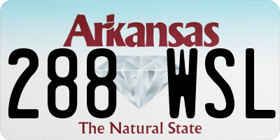 AR license plate 288WSL