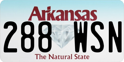 AR license plate 288WSN