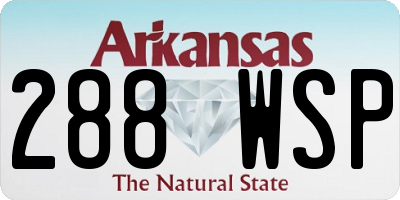 AR license plate 288WSP
