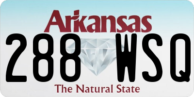 AR license plate 288WSQ