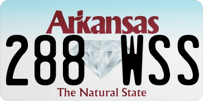 AR license plate 288WSS