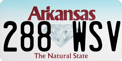 AR license plate 288WSV