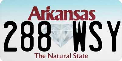 AR license plate 288WSY