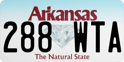 AR license plate 288WTA
