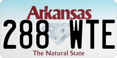 AR license plate 288WTE