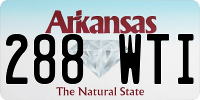 AR license plate 288WTI