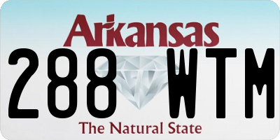 AR license plate 288WTM