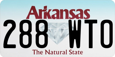 AR license plate 288WTO