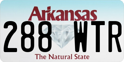 AR license plate 288WTR