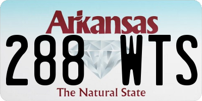 AR license plate 288WTS