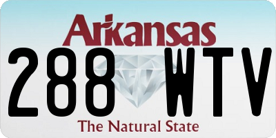 AR license plate 288WTV