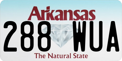 AR license plate 288WUA
