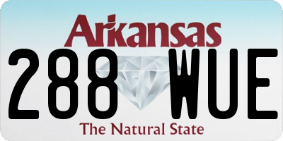 AR license plate 288WUE