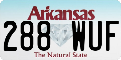 AR license plate 288WUF