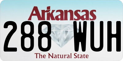 AR license plate 288WUH