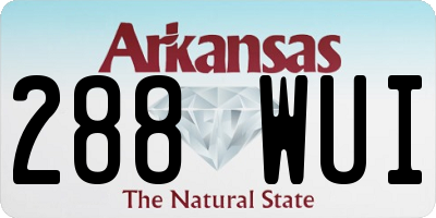 AR license plate 288WUI