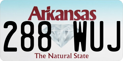 AR license plate 288WUJ