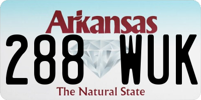 AR license plate 288WUK