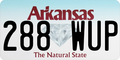 AR license plate 288WUP