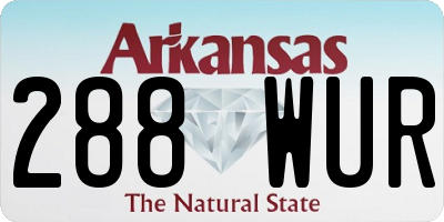 AR license plate 288WUR