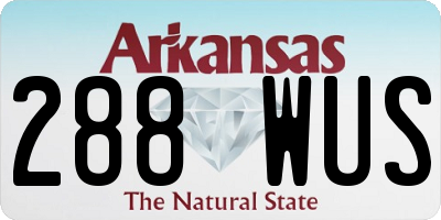 AR license plate 288WUS