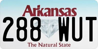 AR license plate 288WUT