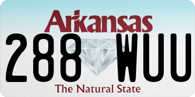 AR license plate 288WUU