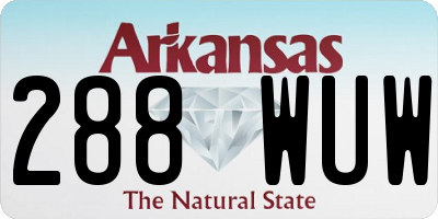 AR license plate 288WUW