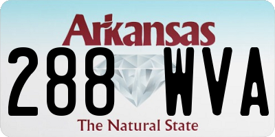 AR license plate 288WVA