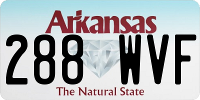 AR license plate 288WVF