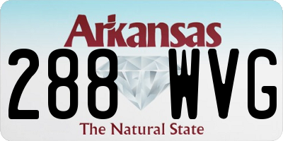 AR license plate 288WVG