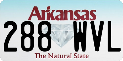 AR license plate 288WVL