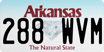AR license plate 288WVM