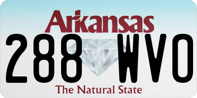 AR license plate 288WVO