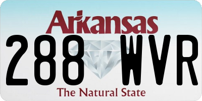 AR license plate 288WVR