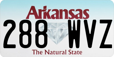 AR license plate 288WVZ