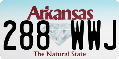 AR license plate 288WWJ