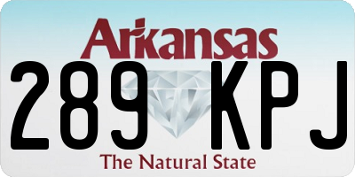 AR license plate 289KPJ