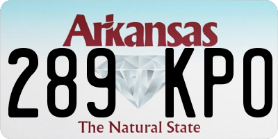 AR license plate 289KPO