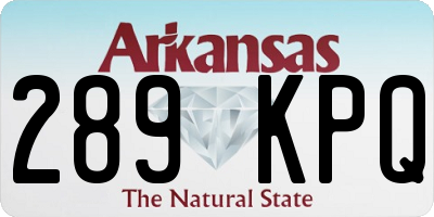 AR license plate 289KPQ